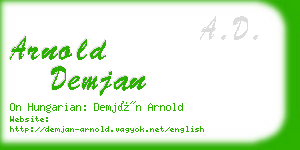 arnold demjan business card